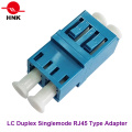 LC Duplex RJ45 Tipo Adaptador de fibra óptica monomodo